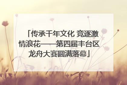 传承千年文化 竞逐激情浪花——第四届丰台区龙舟大赛圆满落幕