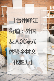 台州峰江街道：外国友人沉浸式体验乡村文化魅力