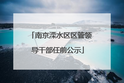 南京溧水区区管领导干部任前公示