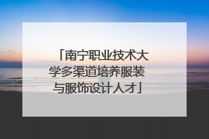 南宁职业技术大学多渠道培养服装与服饰设计人才