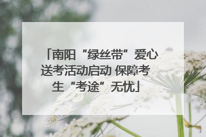 南阳“绿丝带”爱心送考活动启动 保障考生“考途”无忧