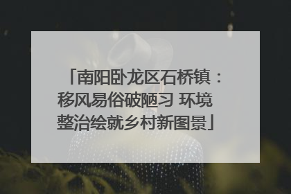 南阳卧龙区石桥镇：移风易俗破陋习 环境整治绘就乡村新图景