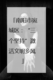 南阳市宛城区：“三个坚持”激活文明乡风