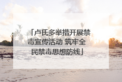卢氏多举措开展禁毒宣传活动 筑牢全民禁毒思想防线