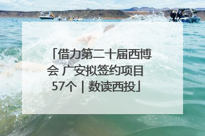 借力第二十届西博会 广安拟签约项目57个｜数读西投