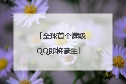 全球首个满级QQ即将诞生