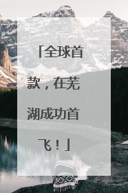 全球首款，在芜湖成功首飞！