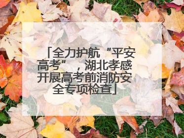 全力护航“平安高考”，湖北孝感开展高考前消防安全专项检查