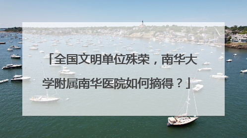 全国文明单位殊荣，南华大学附属南华医院如何摘得？