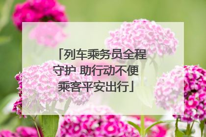 列车乘务员全程守护 助行动不便乘客平安出行