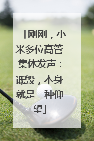 刚刚，小米多位高管集体发声：诋毁，本身就是一种仰望