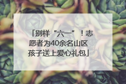 别样“六一”！志愿者为40余名山区孩子送上爱心礼包