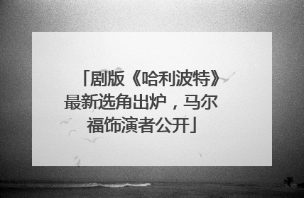 剧版《哈利波特》最新选角出炉，马尔福饰演者公开