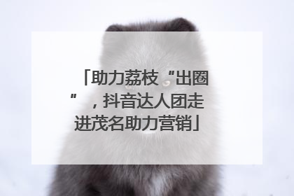 助力荔枝“出圈”，抖音达人团走进茂名助力营销