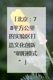 北京：78平方公里的实验区打造文化创新“朝阳模式”