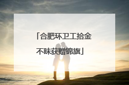 合肥环卫工拾金不昧获赠锦旗