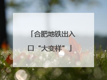 合肥地铁出入口“大变样”