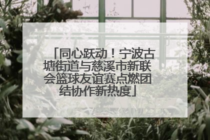 同心跃动！宁波古塘街道与慈溪市新联会篮球友谊赛点燃团结协作新热度