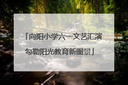 向阳小学六一文艺汇演勾勒阳光教育新图景