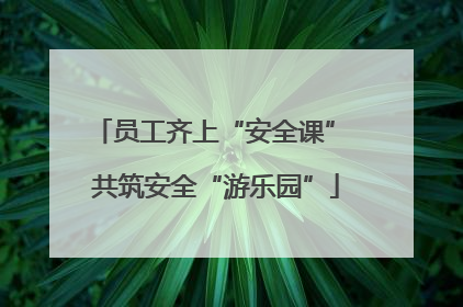 员工齐上“安全课” 共筑安全“游乐园”