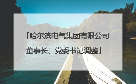 哈尔滨电气集团有限公司董事长、党委书记调整