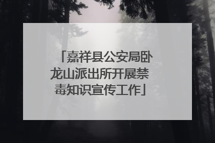 嘉祥县公安局卧龙山派出所开展禁毒知识宣传工作