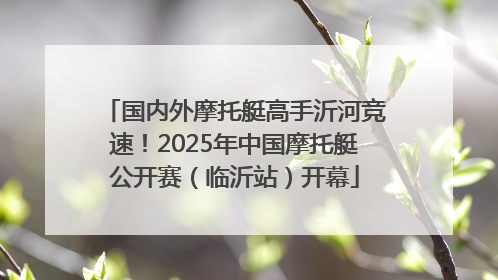 国内外摩托艇高手沂河竞速！2025年中国摩托艇公开赛（临沂站）开幕