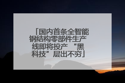 国内首条全智能钢结构零部件生产线即将投产 “黑科技”层出不穷