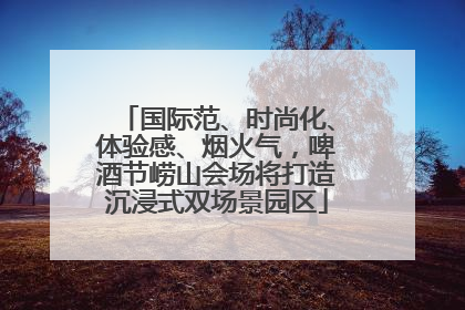 国际范、时尚化、体验感、烟火气，啤酒节崂山会场将打造沉浸式双场景园区
