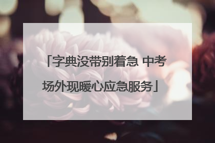 字典没带别着急 中考场外现暖心应急服务