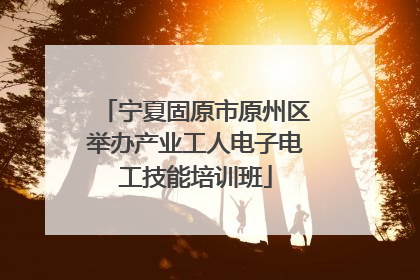 宁夏固原市原州区举办产业工人电子电工技能培训班