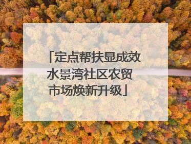 定点帮扶显成效 水景湾社区农贸市场焕新升级