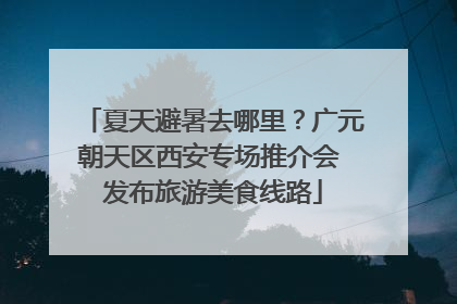 夏天避暑去哪里？广元朝天区西安专场推介会 发布旅游美食线路