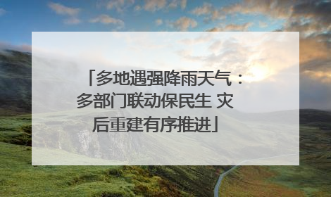 多地遇强降雨天气：多部门联动保民生 灾后重建有序推进