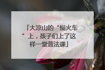 大凉山的“慢火车”上，孩子们上了这样一堂普法课