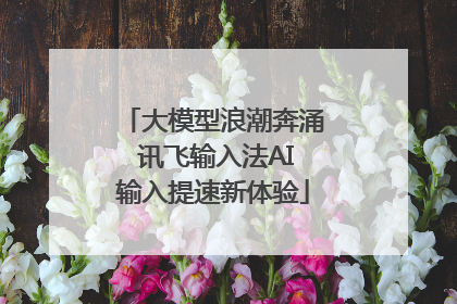 大模型浪潮奔涌 讯飞输入法AI输入提速新体验