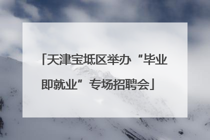 天津宝坻区举办“毕业即就业”专场招聘会