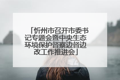 忻州市召开市委书记专题会暨中央生态环境保护督察边督边改工作推进会