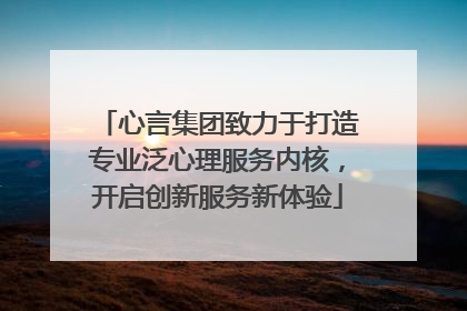 心言集团致力于打造专业泛心理服务内核，开启创新服务新体验