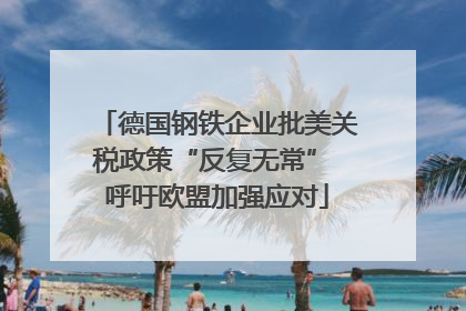 德国钢铁企业批美关税政策“反复无常” 呼吁欧盟加强应对