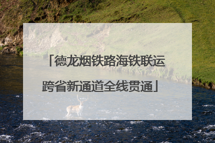 德龙烟铁路海铁联运跨省新通道全线贯通