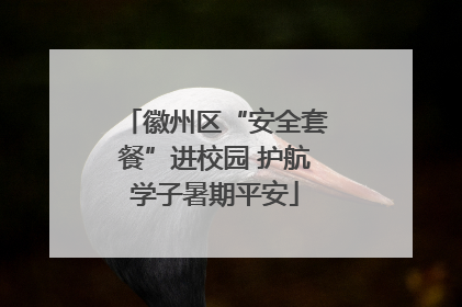 徽州区“安全套餐”进校园 护航学子暑期平安