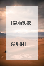 微雨初歇漫步时