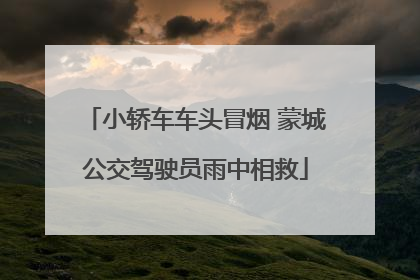 小轿车车头冒烟 蒙城公交驾驶员雨中相救