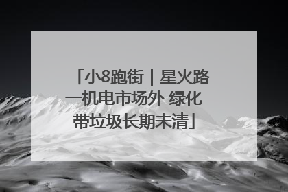 小8跑街｜星火路一机电市场外 绿化带垃圾长期未清