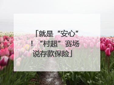 就是“安心”！“村超”赛场说存款保险