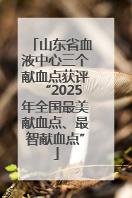 山东省血液中心三个献血点获评“2025年全国最美献血点、最智献血点”