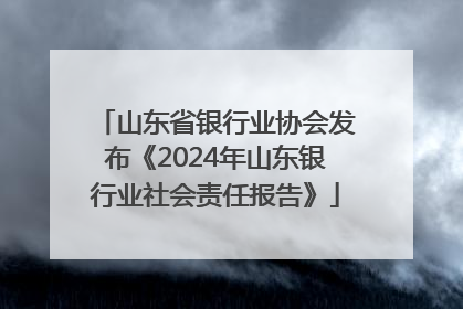 山东省银行业协会发布《2024年山东银行业社会责任报告》