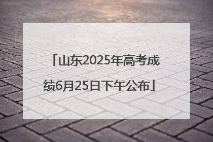 山东2025年高考成绩6月25日下午公布