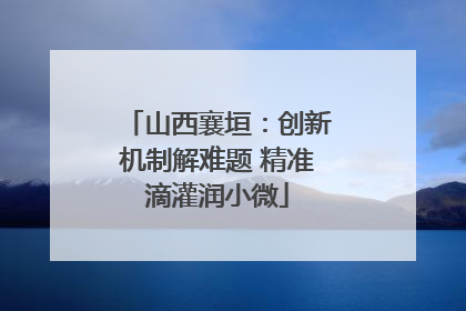 山西襄垣：创新机制解难题 精准滴灌润小微